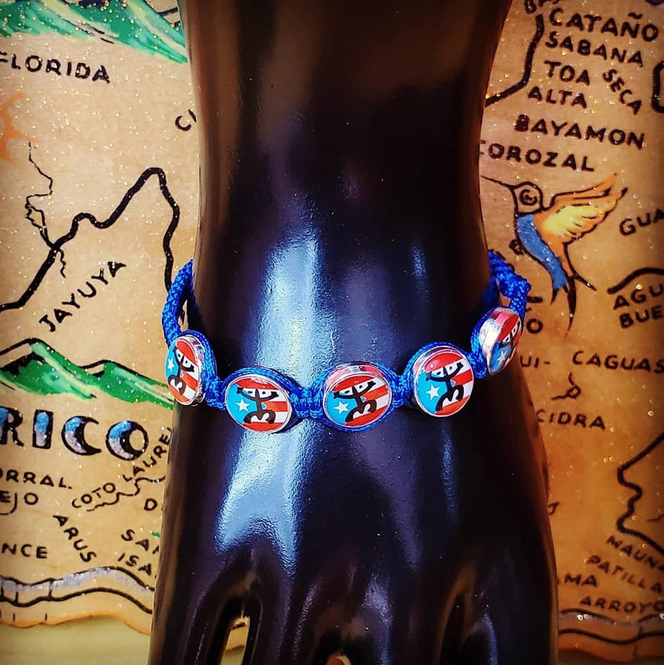 Adjustable Puerto Rican Flag and Boricua Coqui Taino Bracelets!
