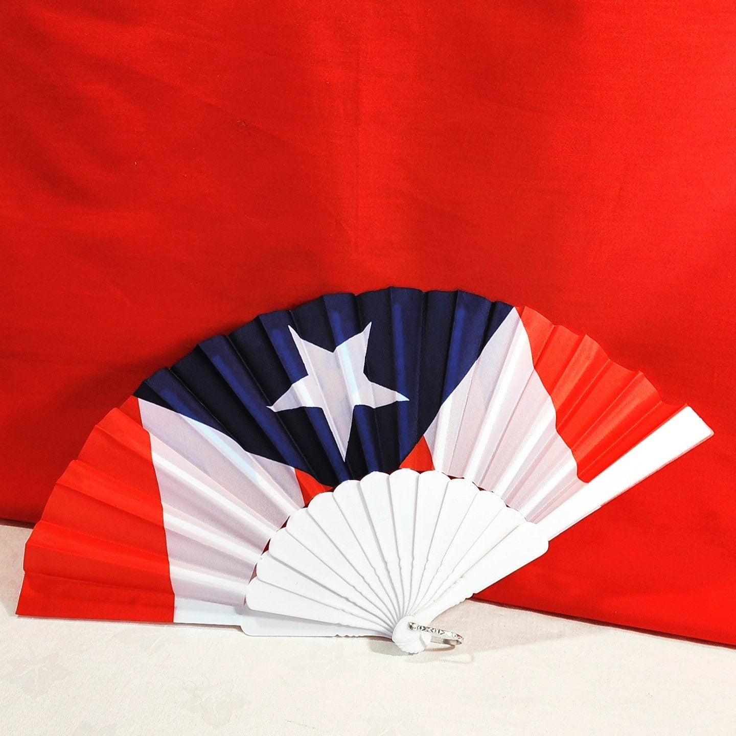 Puerto Rico Flag Hand fan (9 inches tall)