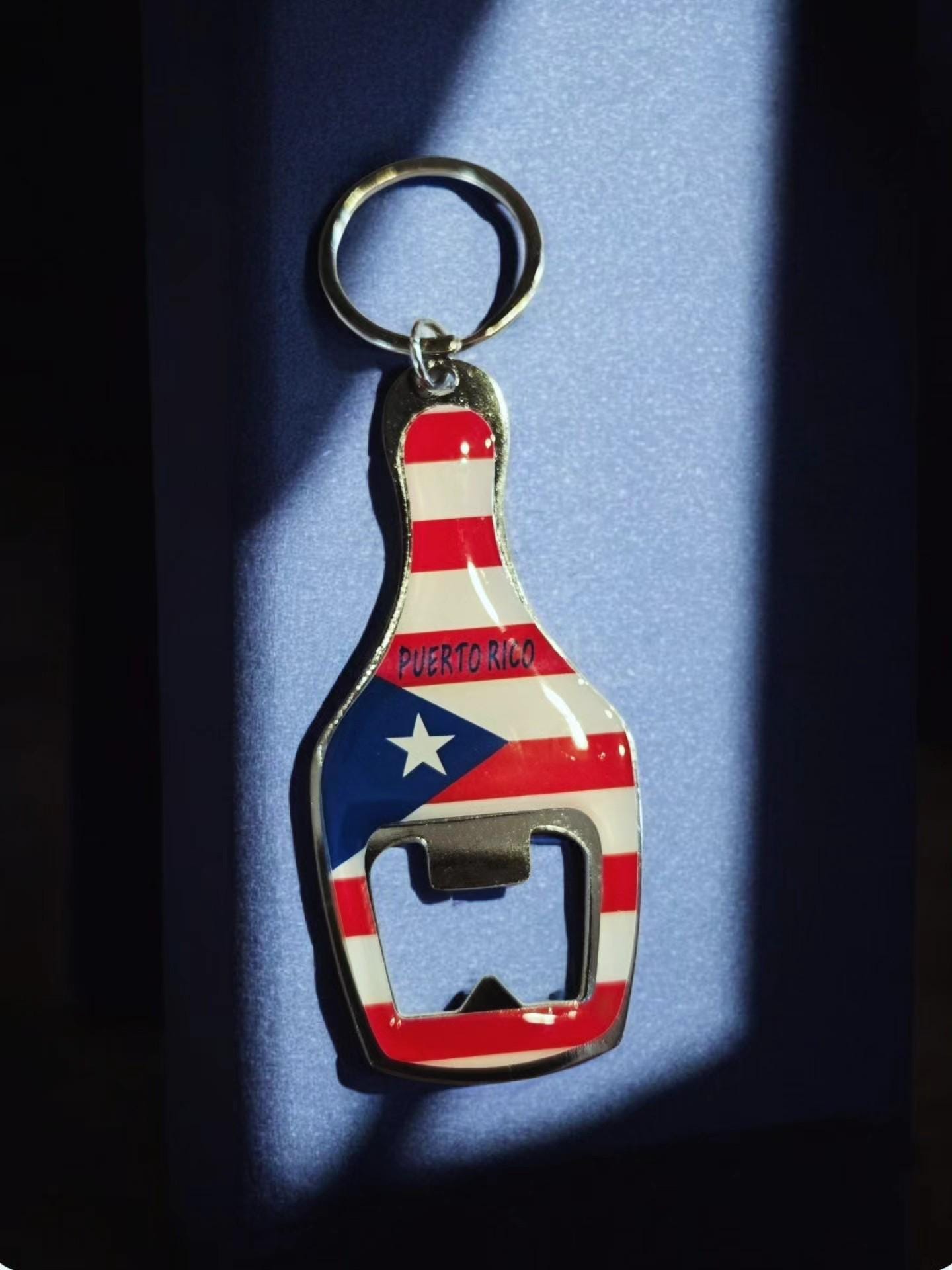 Puerto Rico Flag Bottle Opener/ Keychain