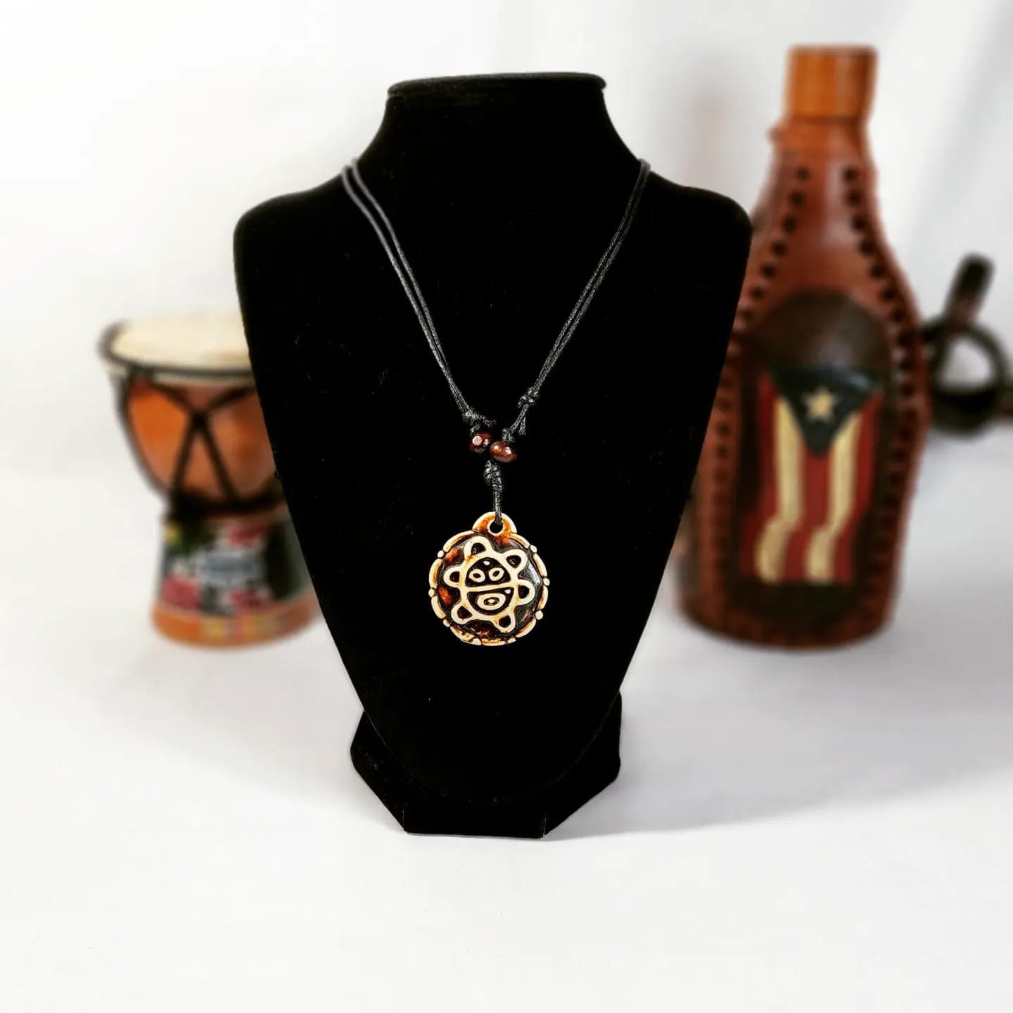 Double-sided Taino Symbols Adjustable Necklaces