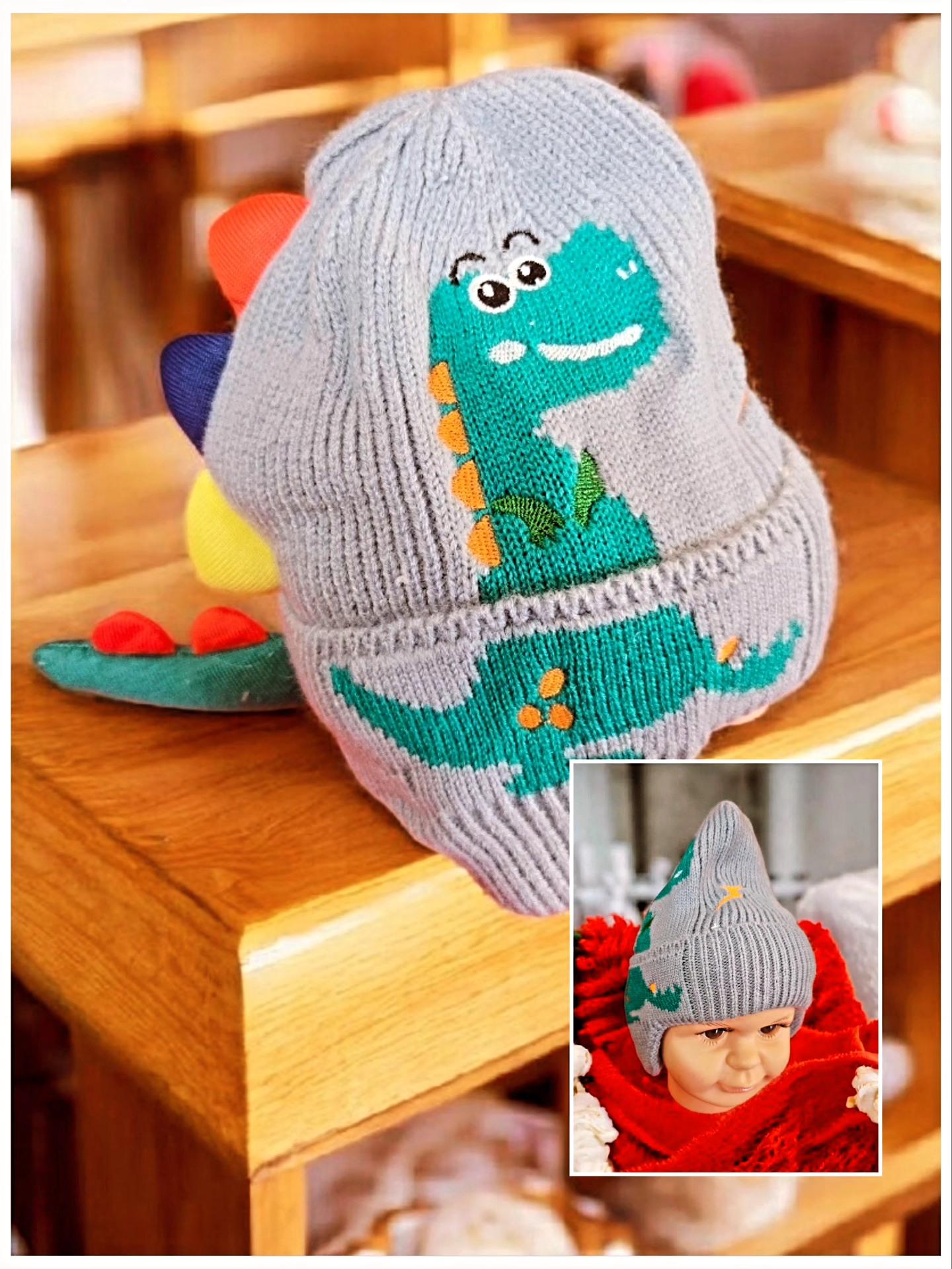 Children's Dinosaur Plush Wool Hat