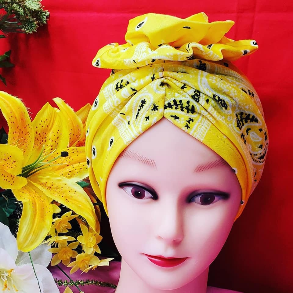 Big Flower Decor head wrap One size fits all!