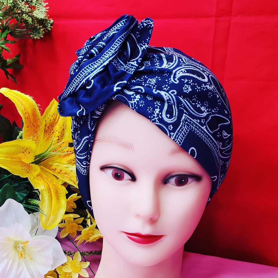Big Flower Decor head wrap One size fits all!