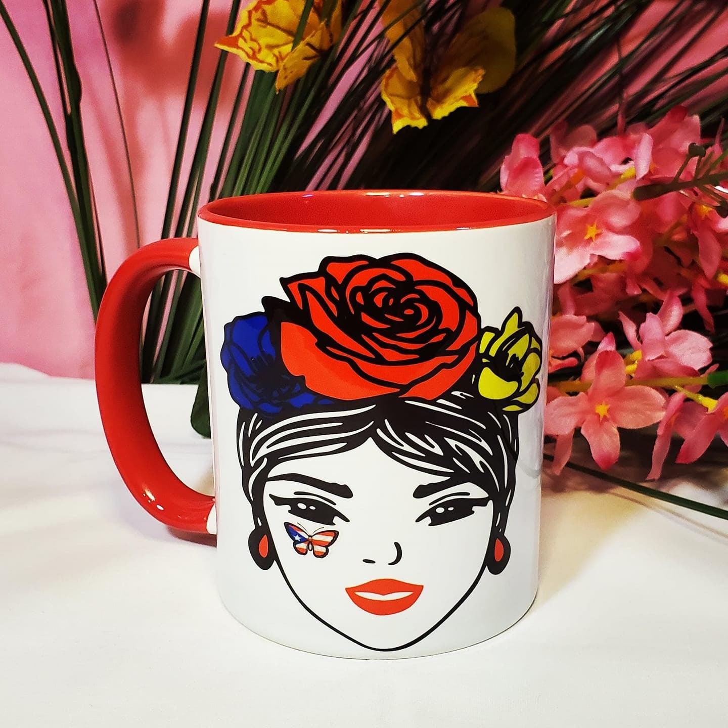 Red & White Sublimated Coffee Mug