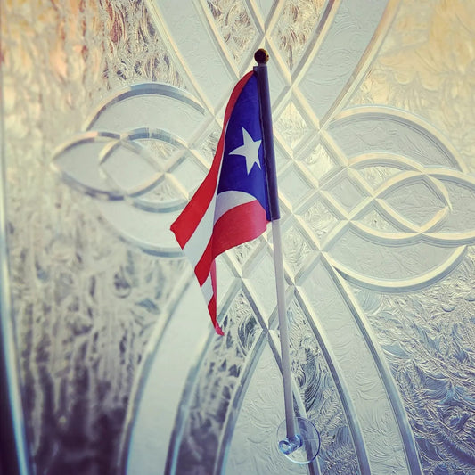Personal 6X4 inches Puerto Rico Flag with/without  suction cup