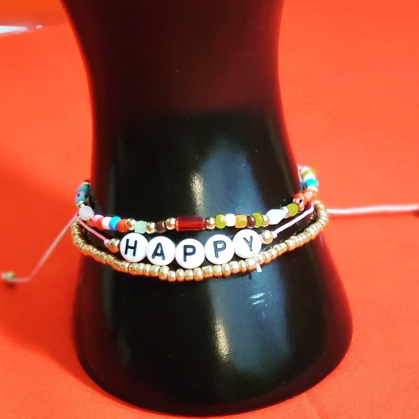 Set of 3 Adjustable_Stretchable_Beaded Bracelets