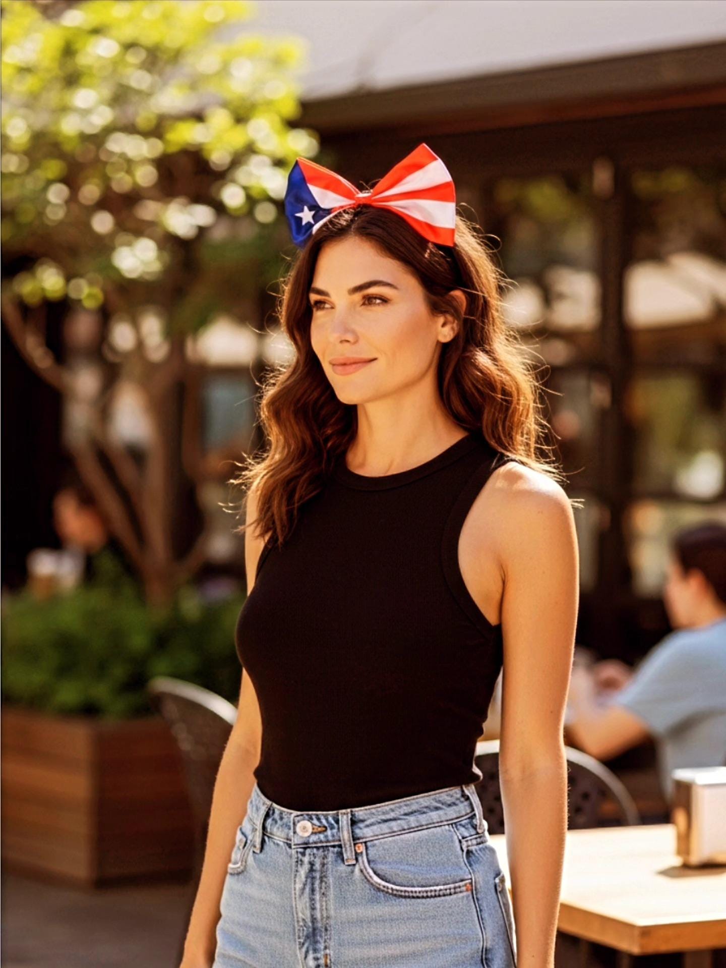 Puerto Rico Flag Bowknot Headband