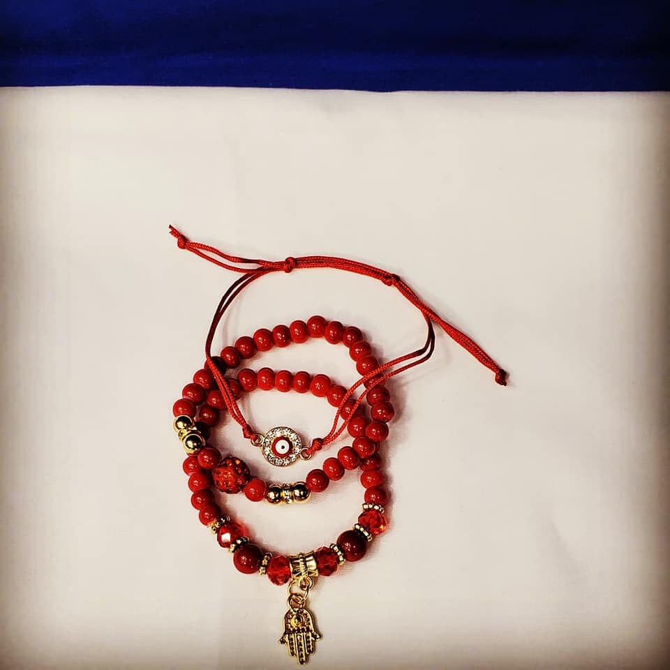 Hamsa Hand Evil Eye Stackable Bracelets