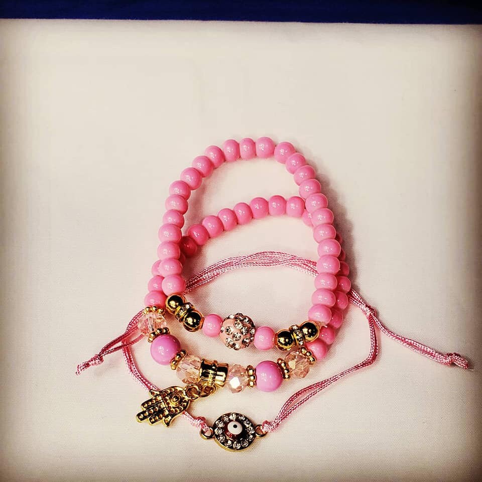 Hamsa Hand Evil Eye Stackable Bracelets