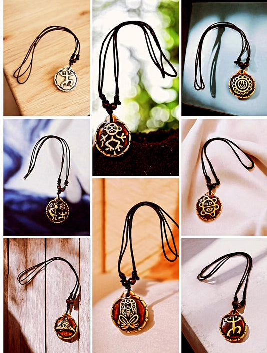 Double-sided Taino Symbols Adjustable Necklaces