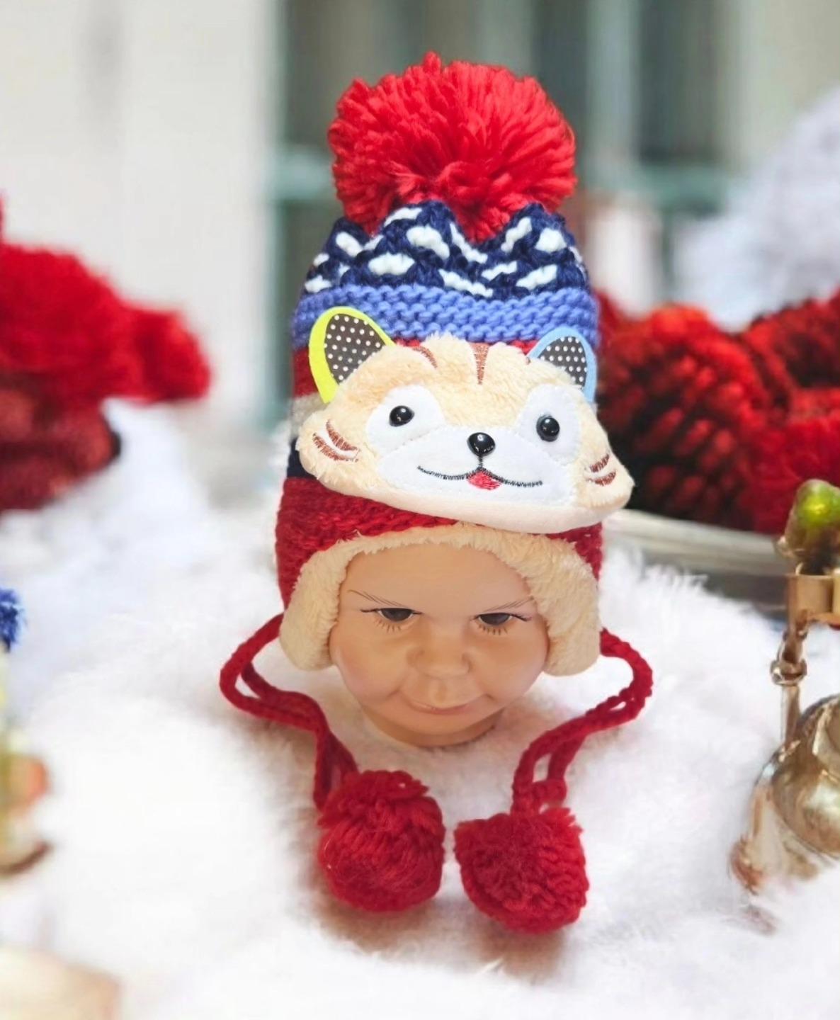 Children Kid Toddler Ear Protection Knitted Winter  hat