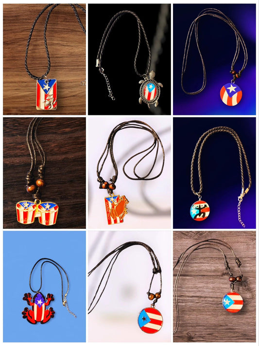 Puerto Rico Flag Necklace!