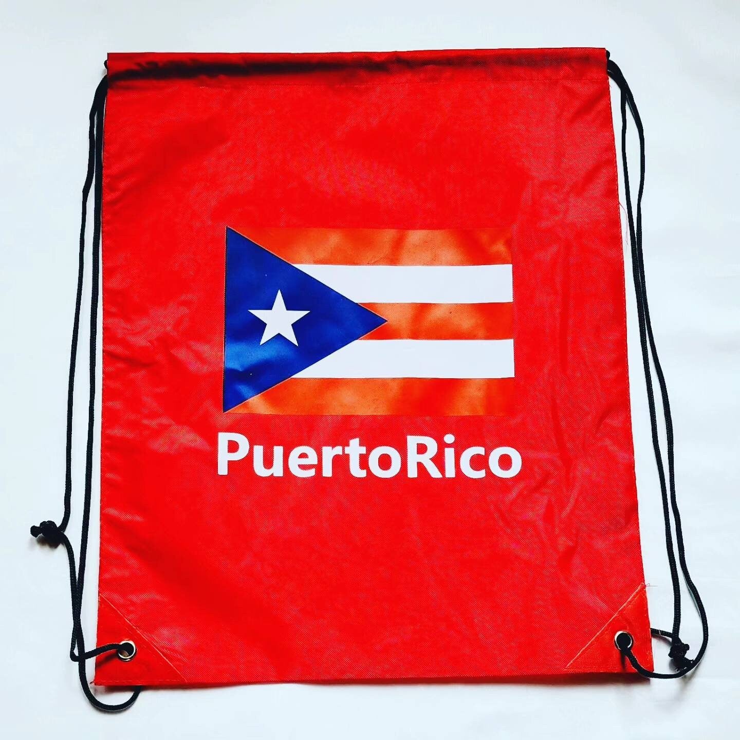 Puerto Rico Flag String Backpack 17x12inches