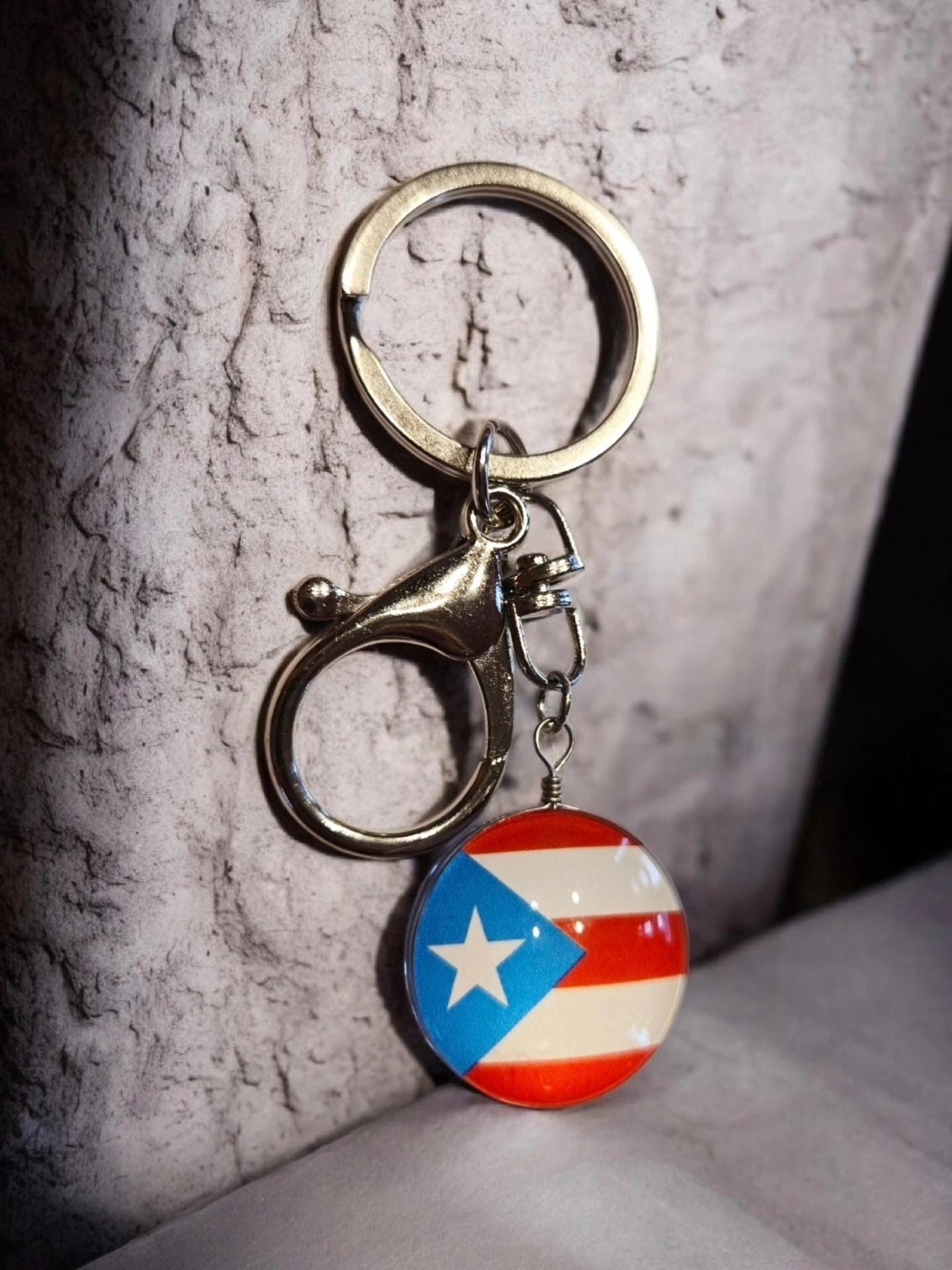 Puerto Rico Flag Keychain