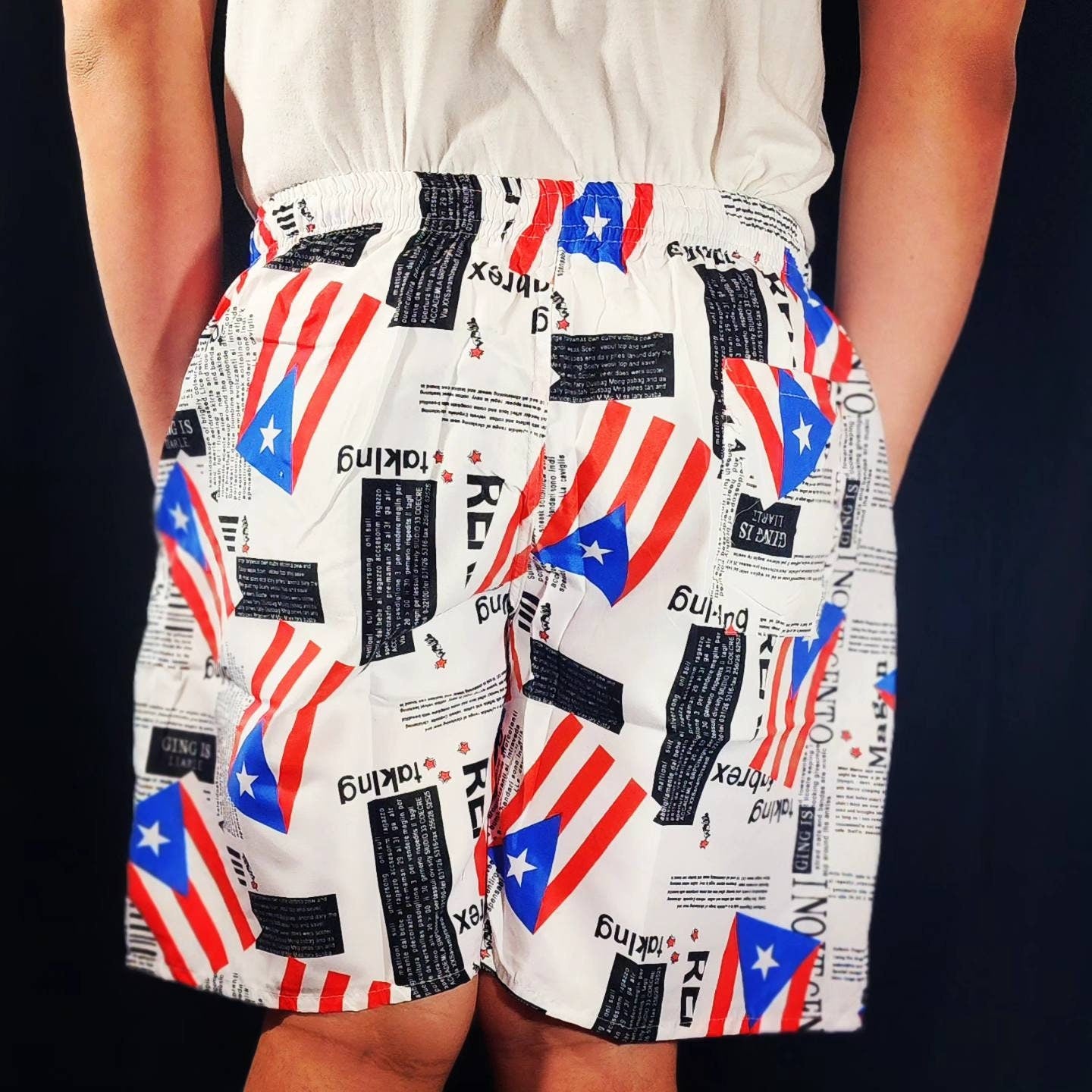 Men's Puerto Rico swimming trunks.