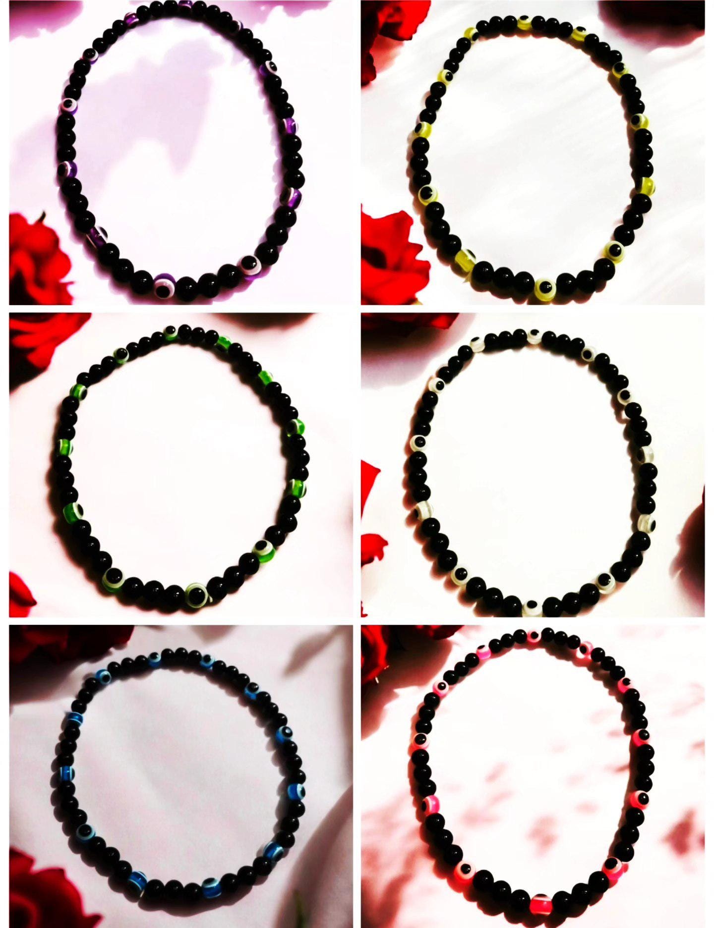 Stretchable Evil Eye Protection Beaded Necklace