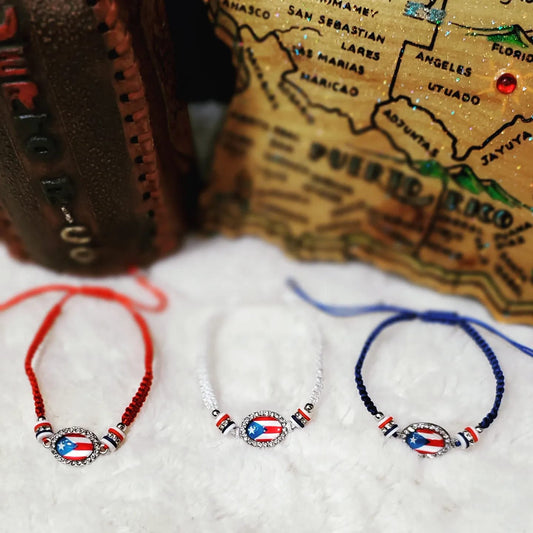 Puerto Rico Beaded Breacelet with White Stones