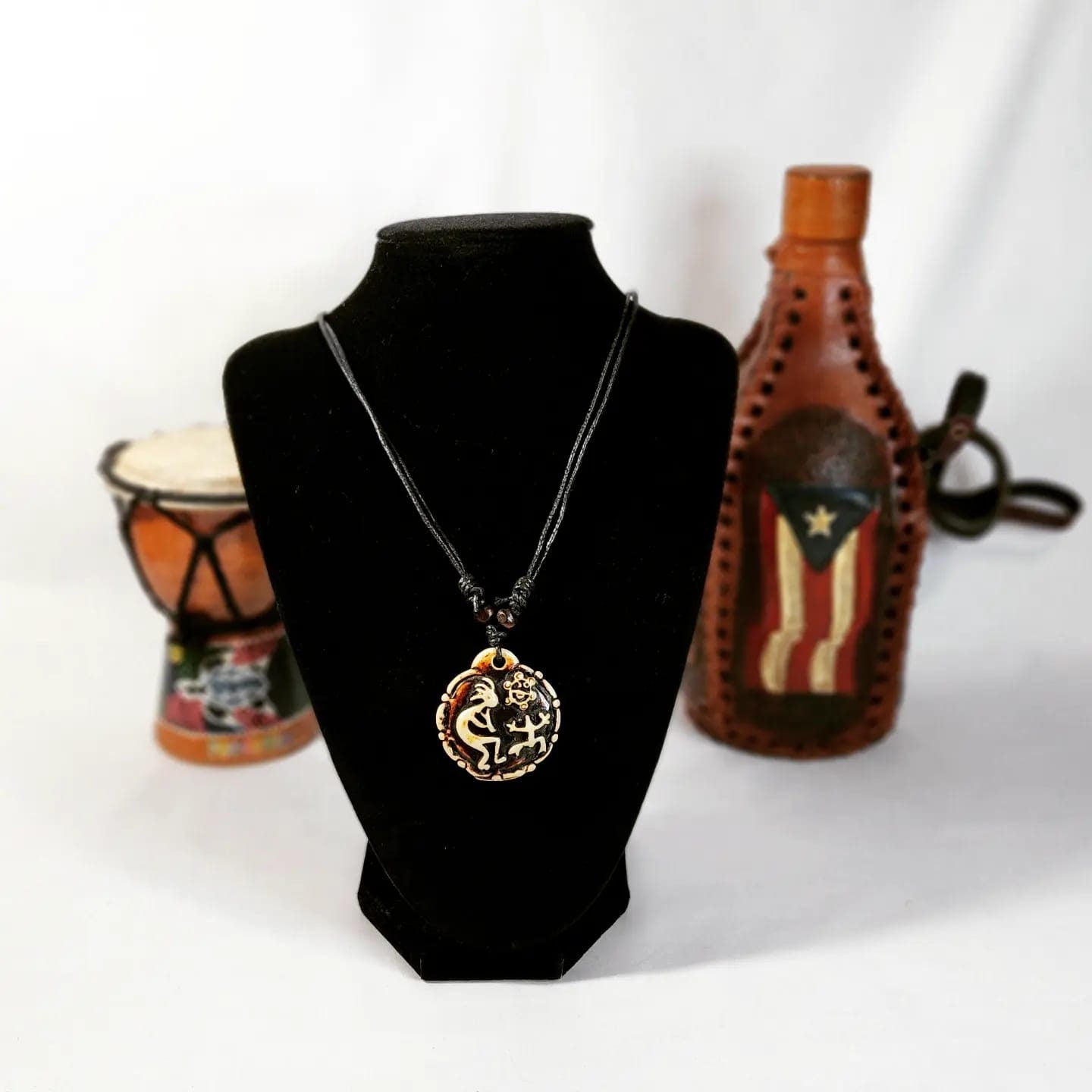 Double-sided Taino Symbols Adjustable Necklaces