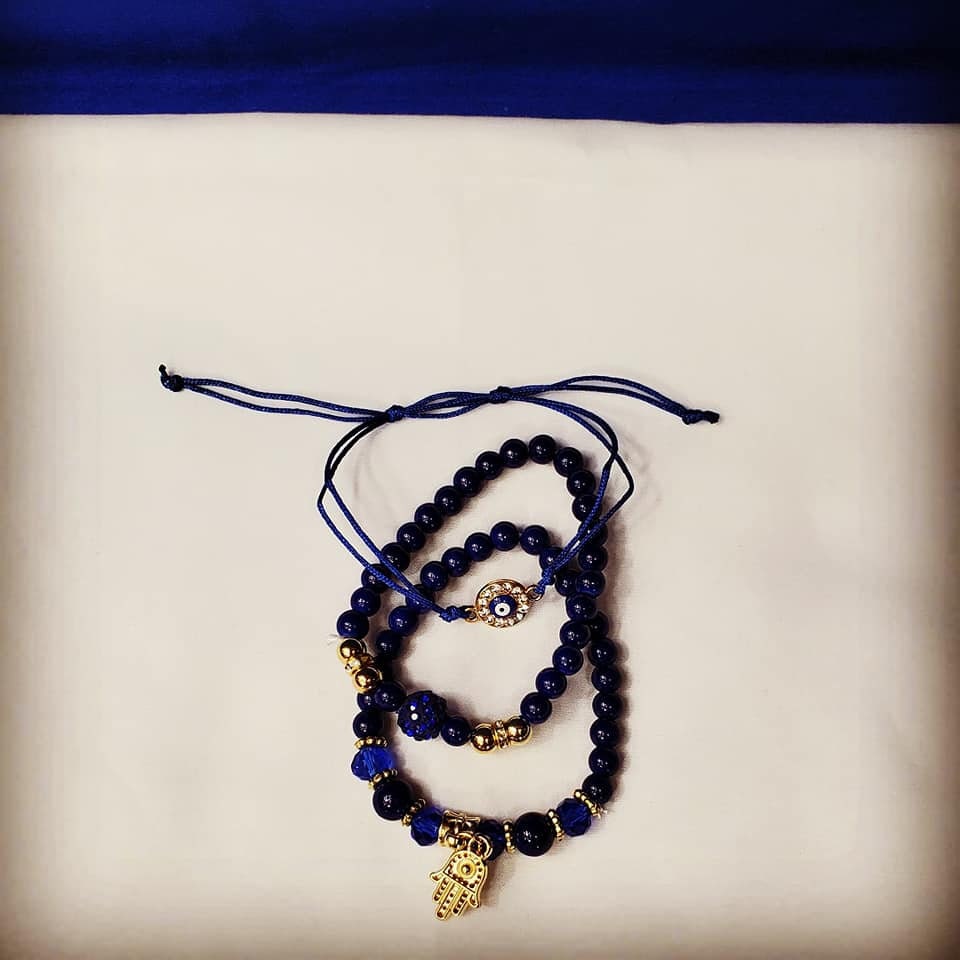 Hamsa Hand Evil Eye Stackable Bracelets