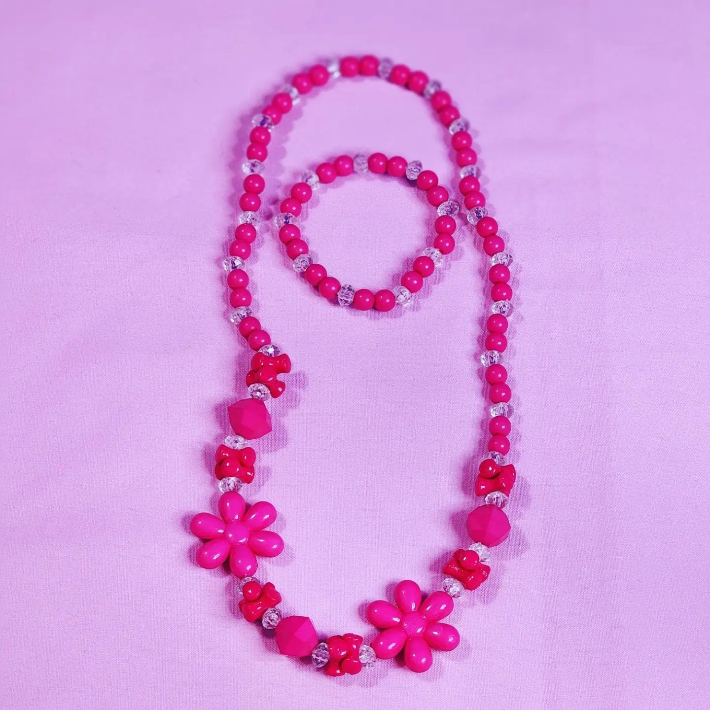 Adorable Kids Colorful Beaded matching Necklace & Bracelet