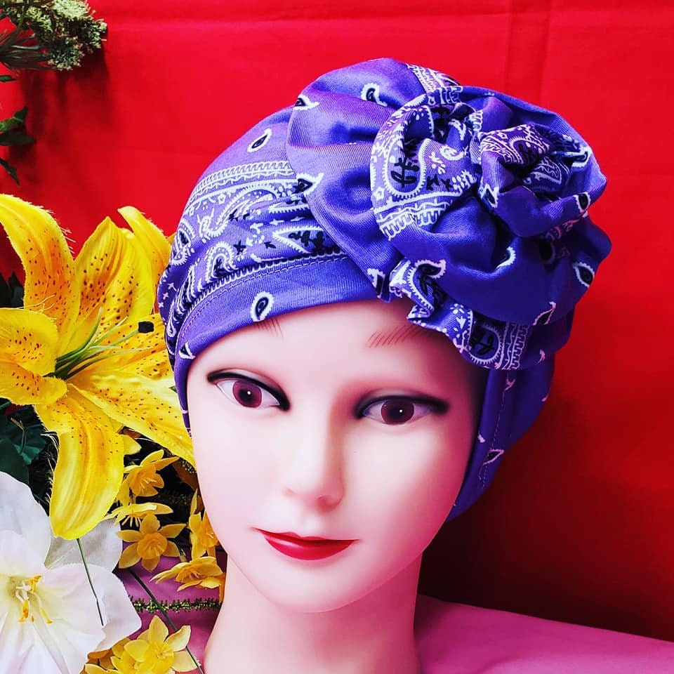 Big Flower Decor head wrap One size fits all!