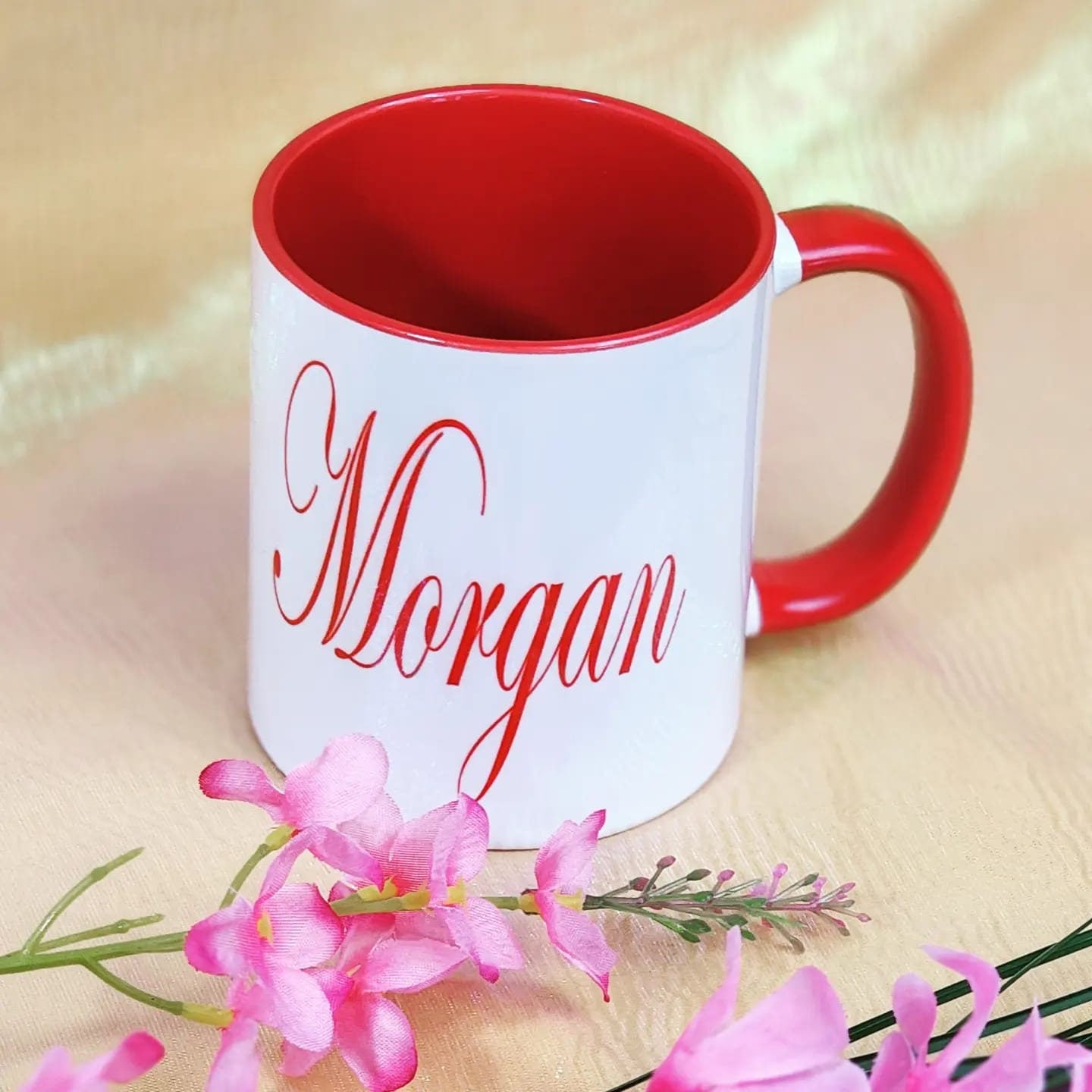 Red & White Sublimated Coffee Mug