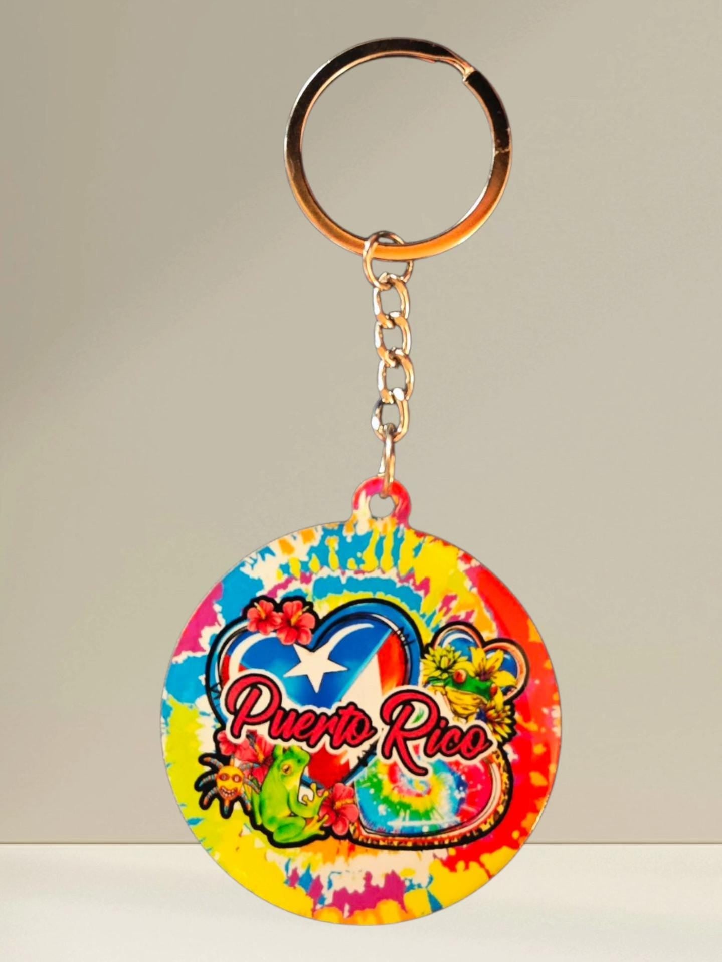 Double Sided Puerto Rico Key Chain