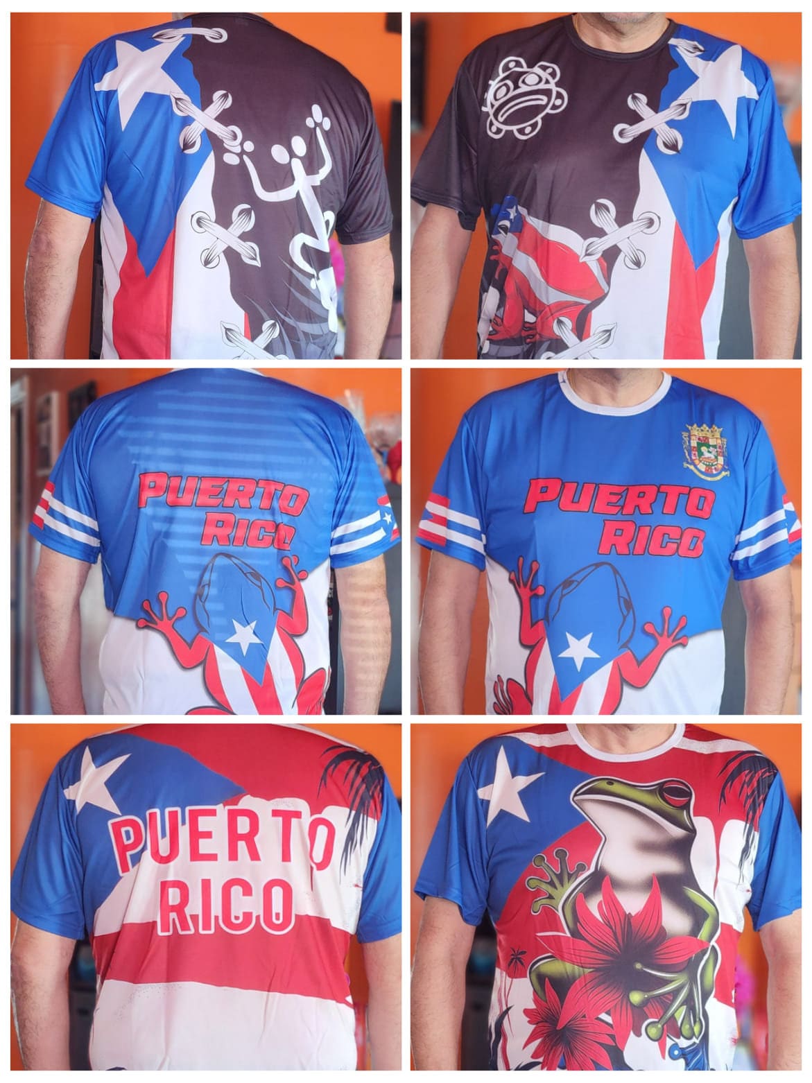 Puerto Rico Flag taino coqui rock frog t-shirts