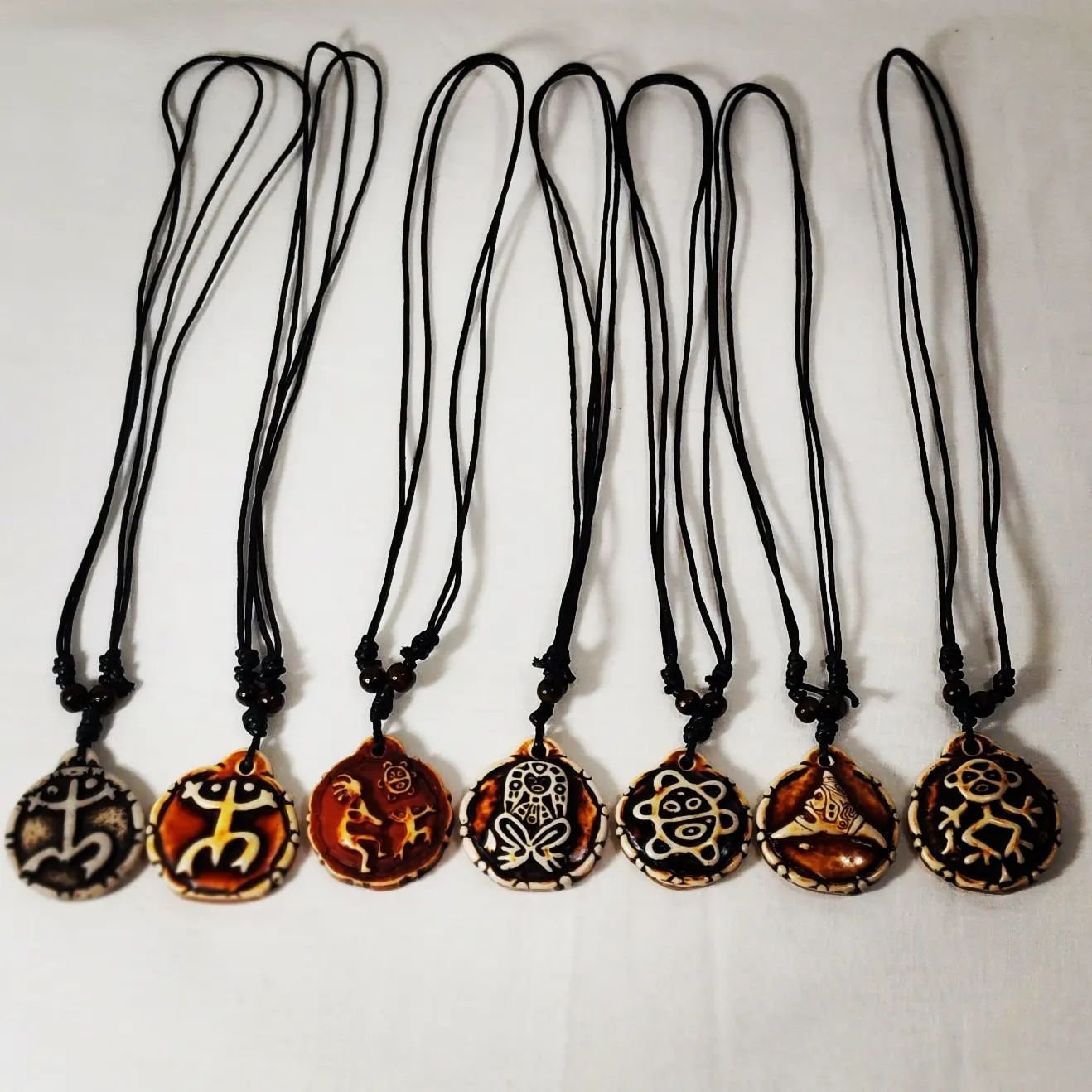 Double-sided Taino Symbols Adjustable Necklaces