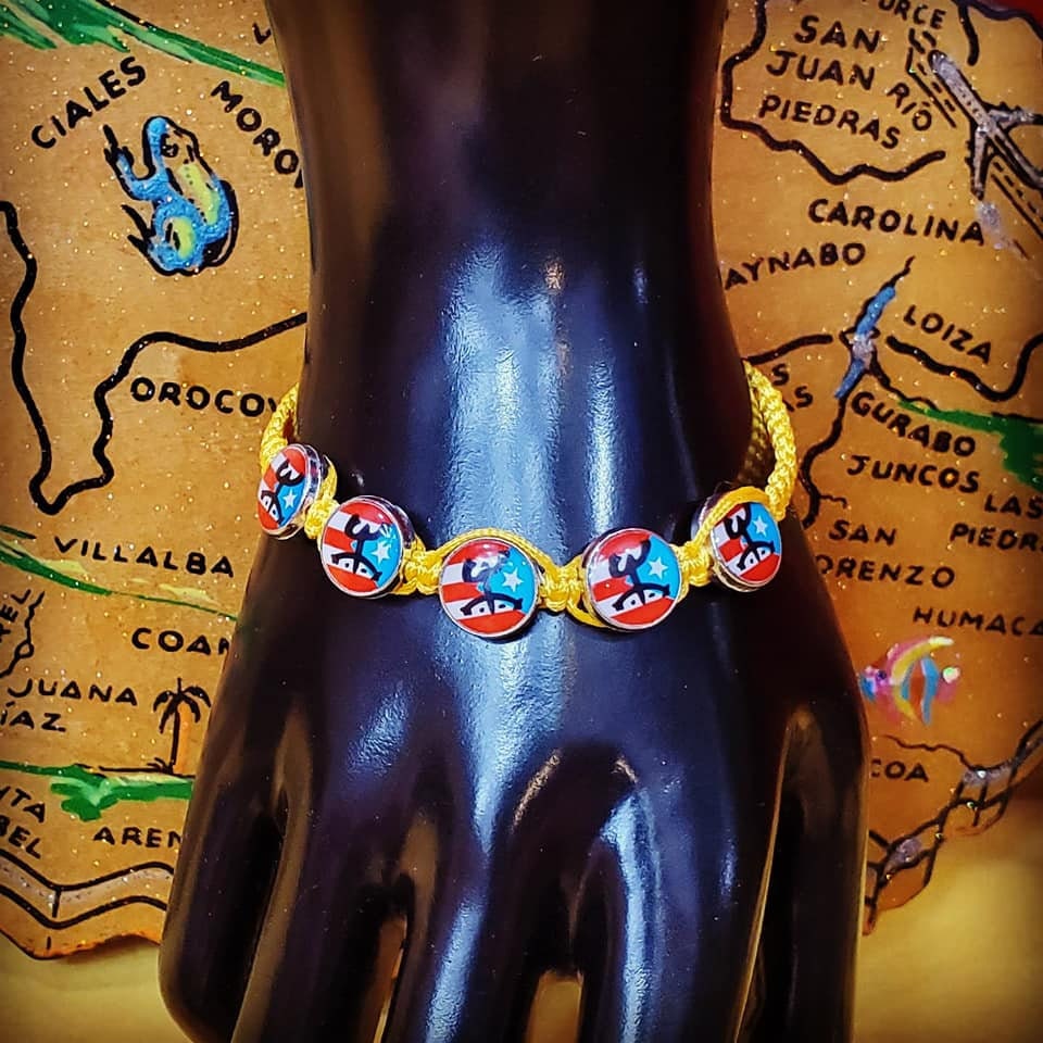 Adjustable Puerto Rican Flag and Boricua Coqui Taino Bracelets!