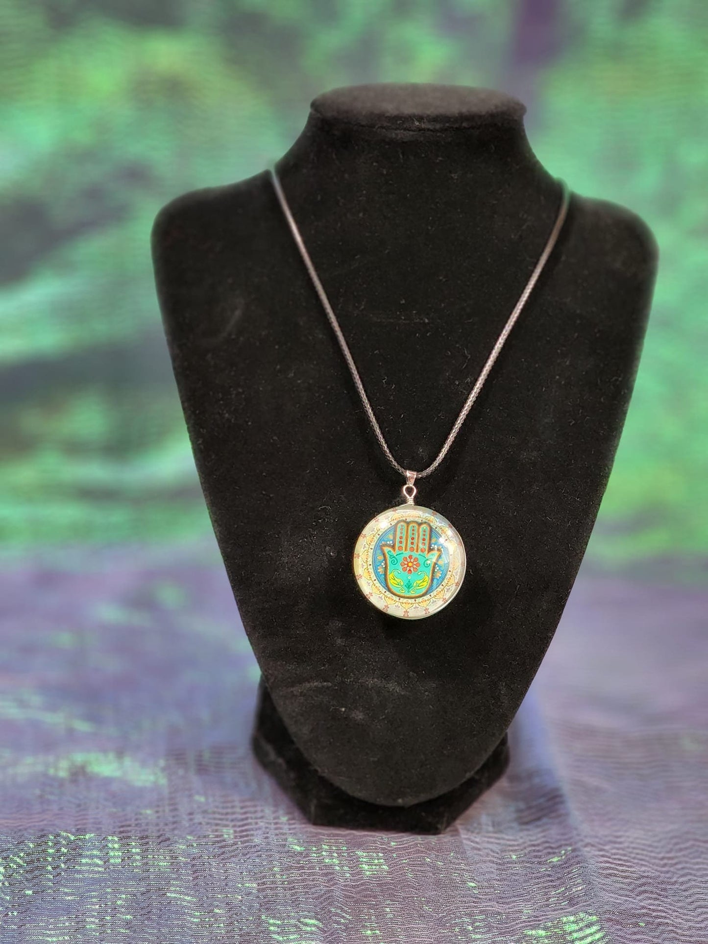 Hamsa hand ( Blessings, Power and Strength) Necklace