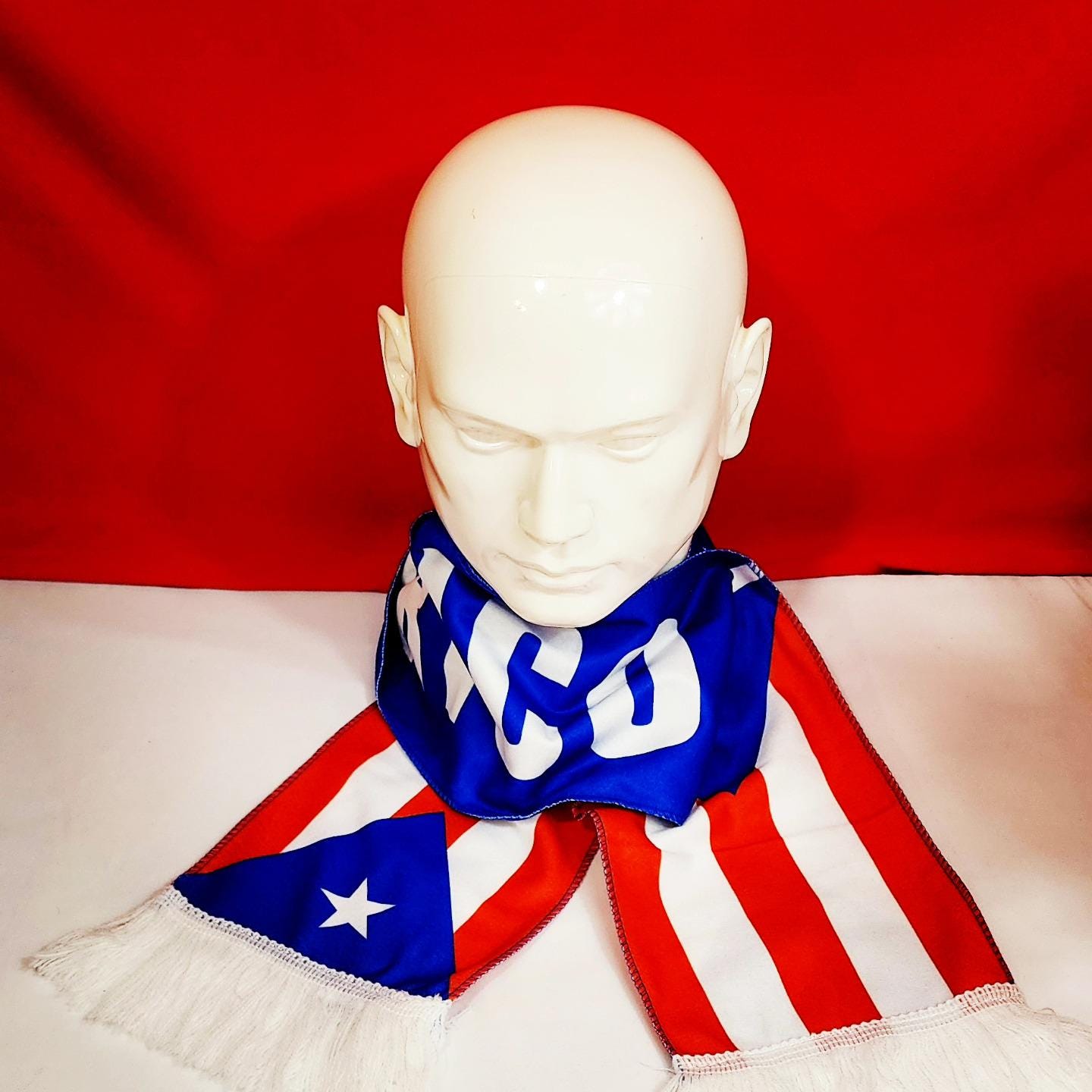 Puerto Rico Flag Scarf (54 x6 inches)