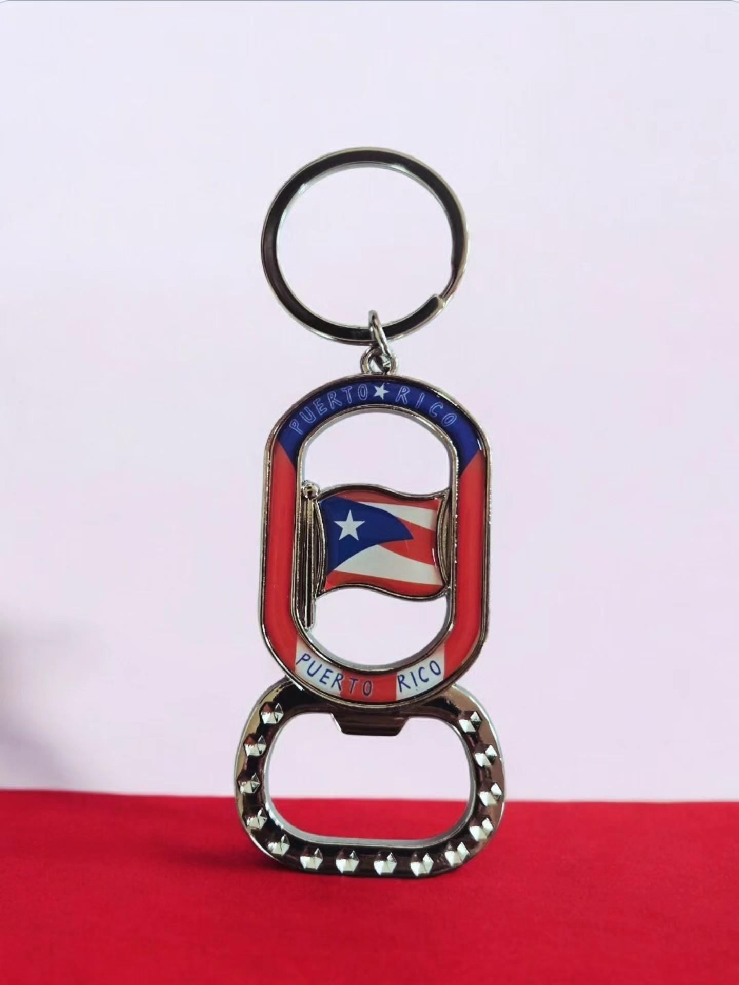 Puerto Rico Flag Bottle Opener/ Keychain
