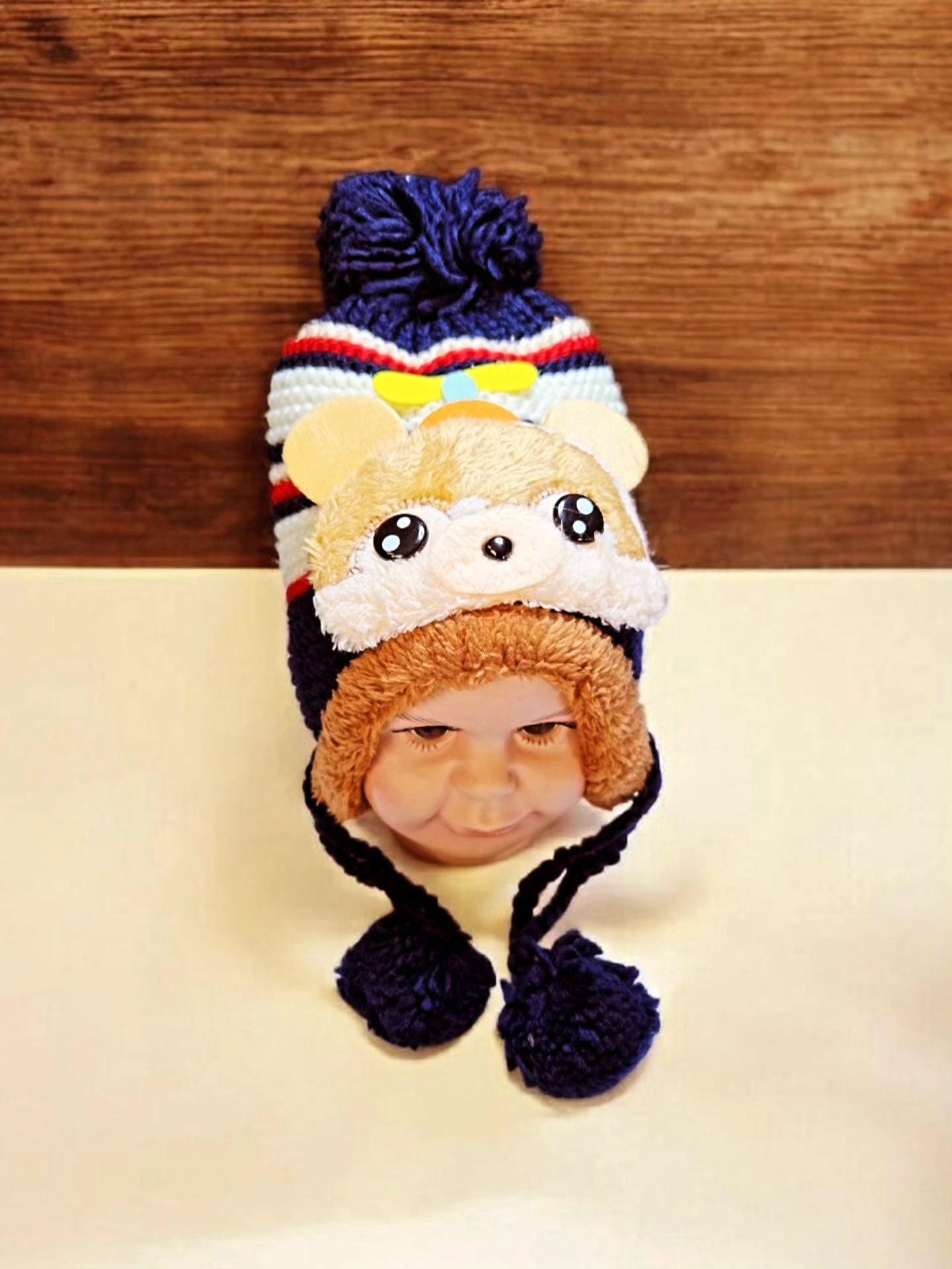 Children Kid Toddler Ear Protection Knitted Winter  hat