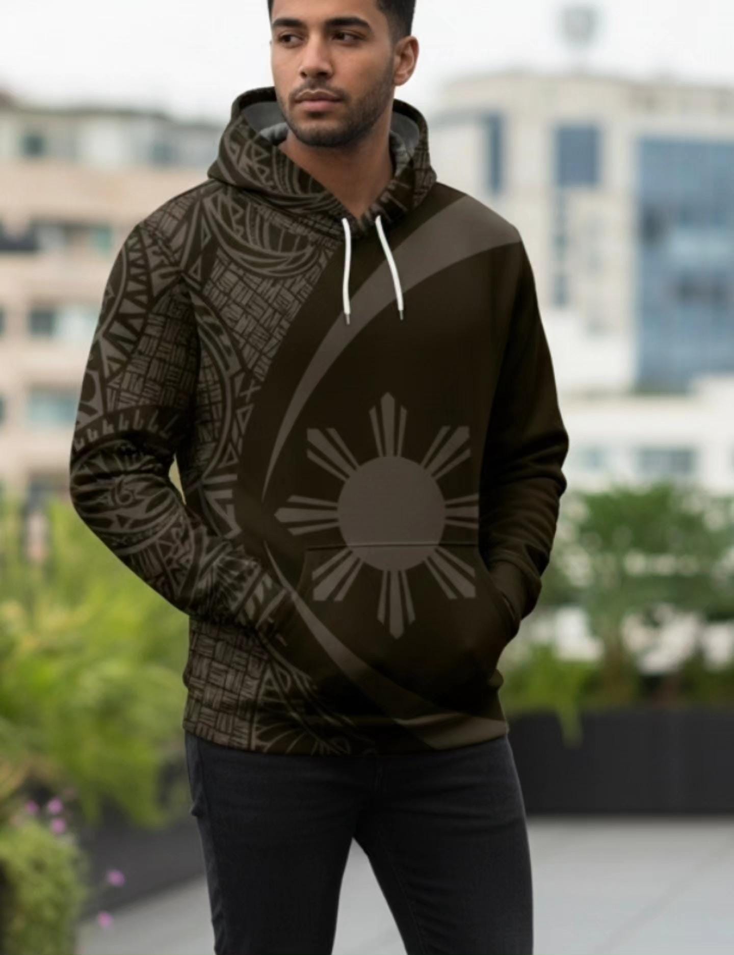 Philippines Pinoy Filipino Flag Sun Hoodie (Phil. Size)