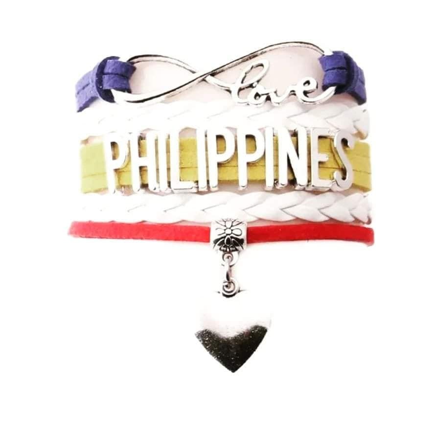 Philippine Flag Beaded Adjustable Bracelet