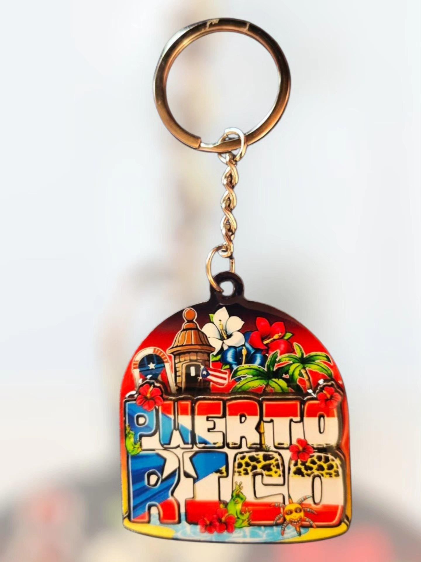 Double Sided Puerto Rico Key Chain
