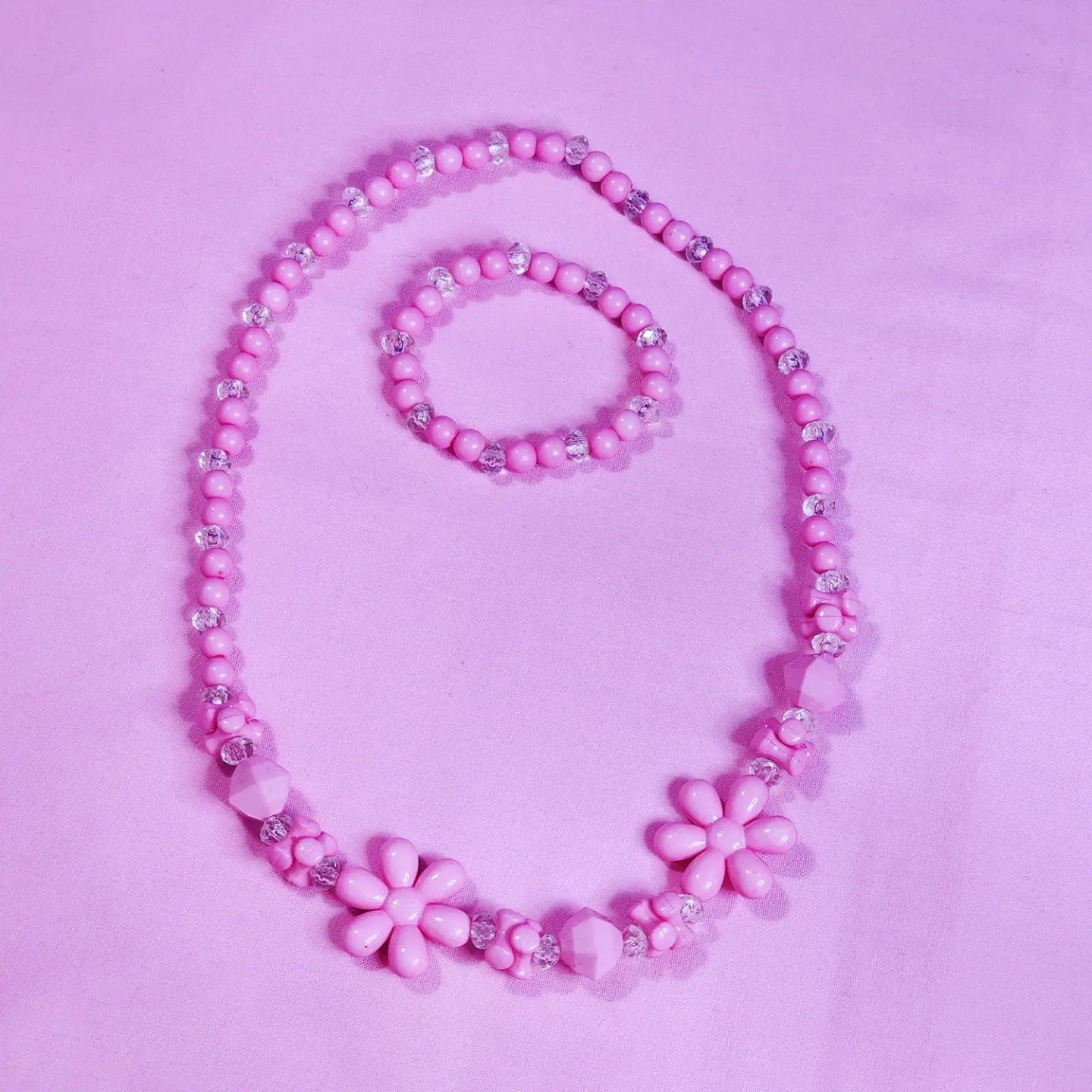 Adorable Kids Colorful Beaded matching Necklace & Bracelet
