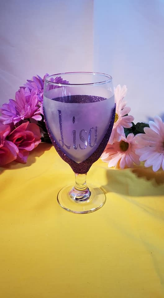Etched/Glitter Glasses 16oz 487cm