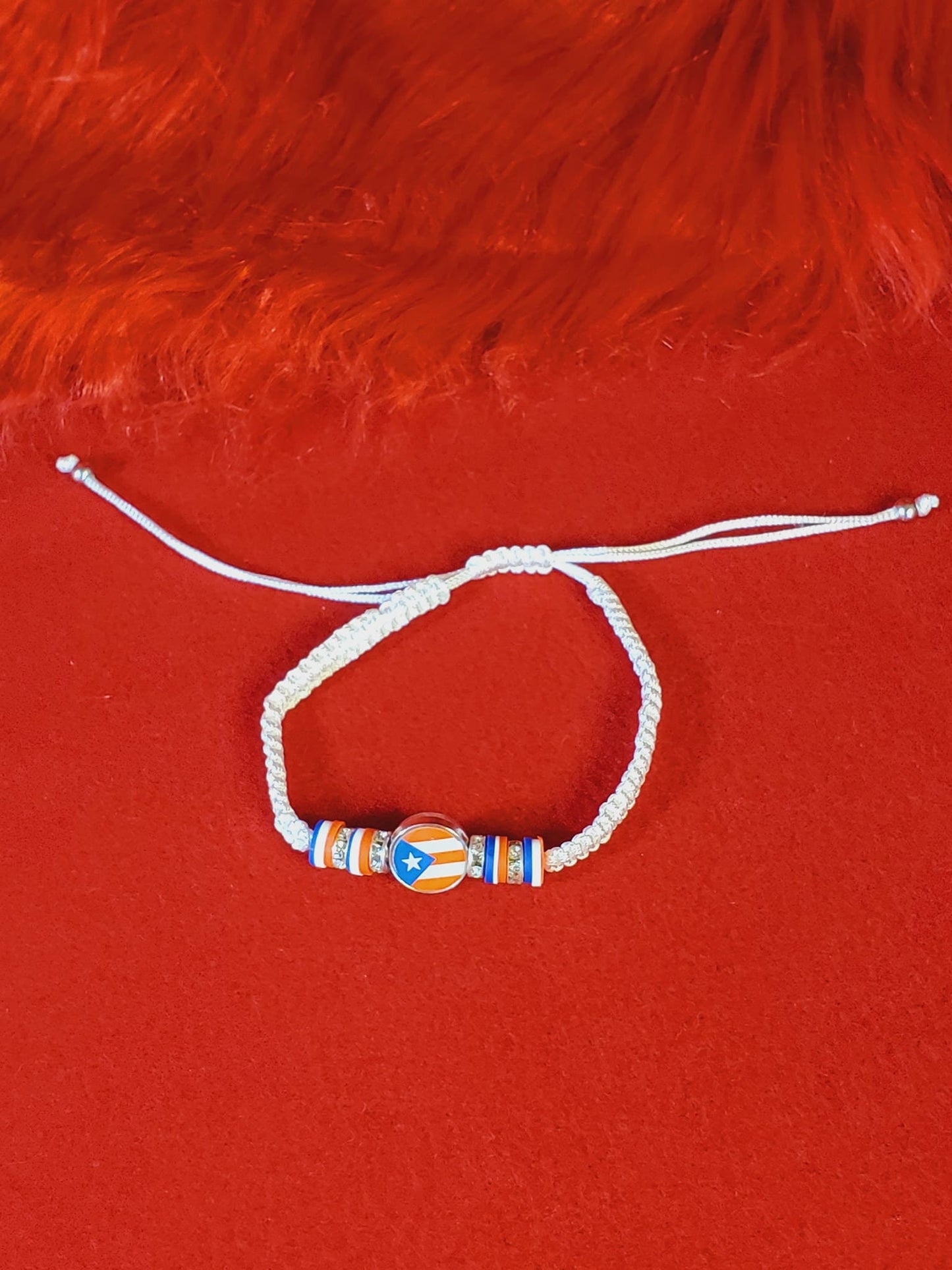 Adjustable Puerto Rico Flag Beaded Bracelets!