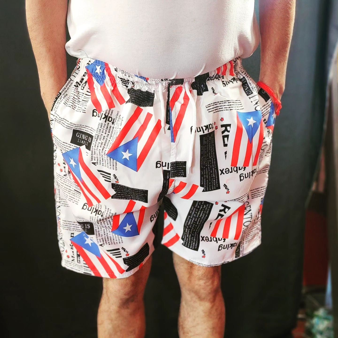 Men's Puerto Rico swimming trunks.