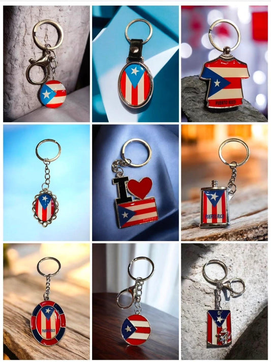Puerto Rico Flag Keychain
