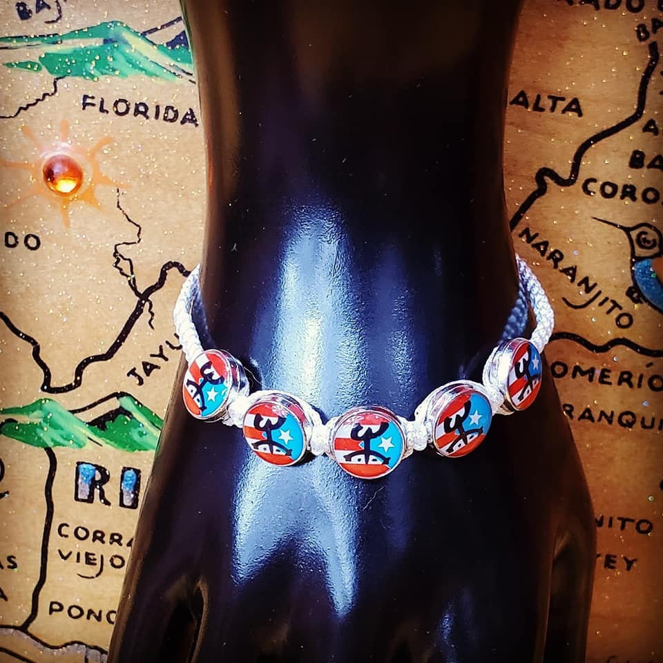 Adjustable Puerto Rican Flag and Boricua Coqui Taino Bracelets!