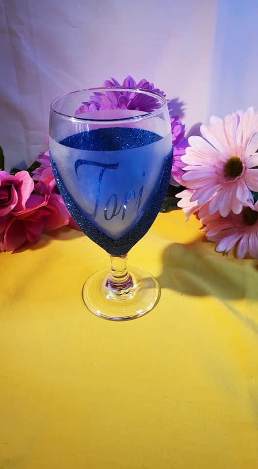 Etched/Glitter Glasses 16oz 487cm