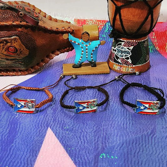 Puerto Rico Flag Adjustable Bracelets