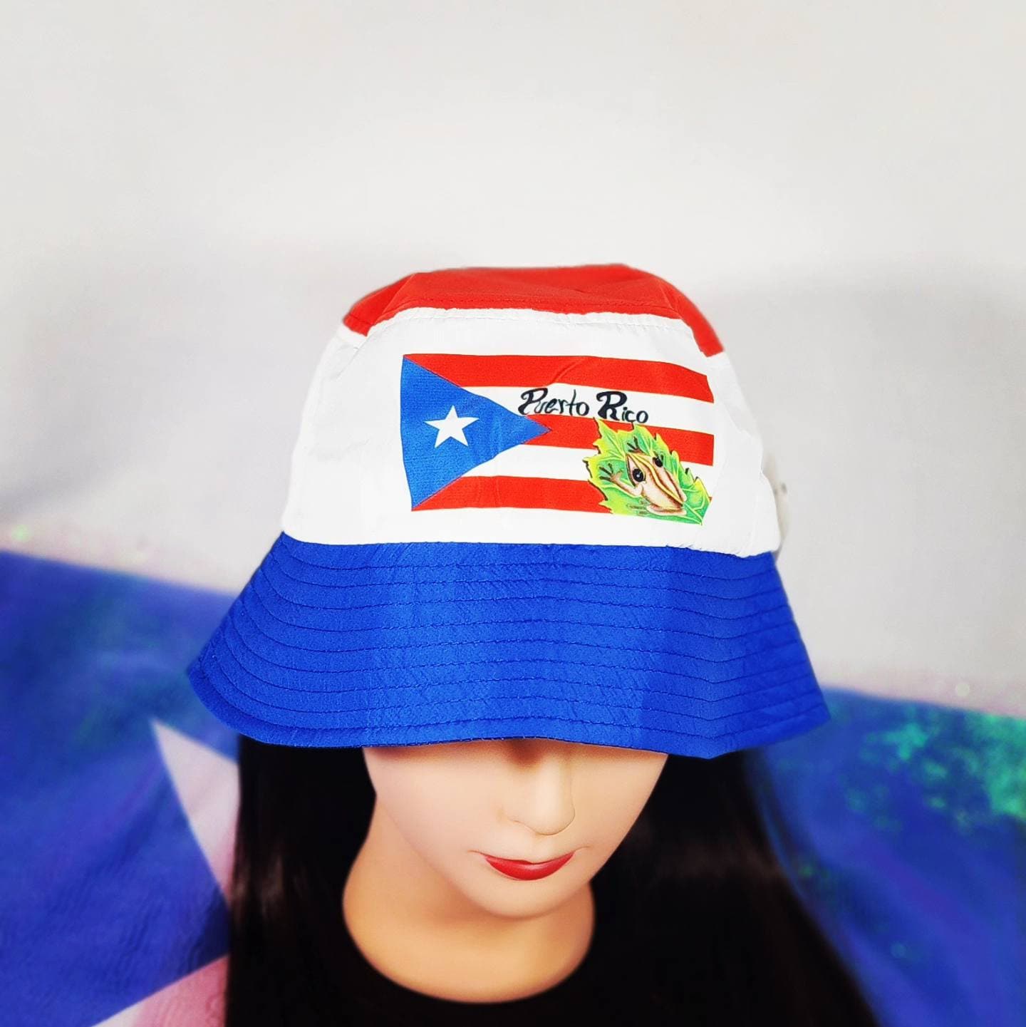 Puerto Rico Flag Bucket FishermanHat