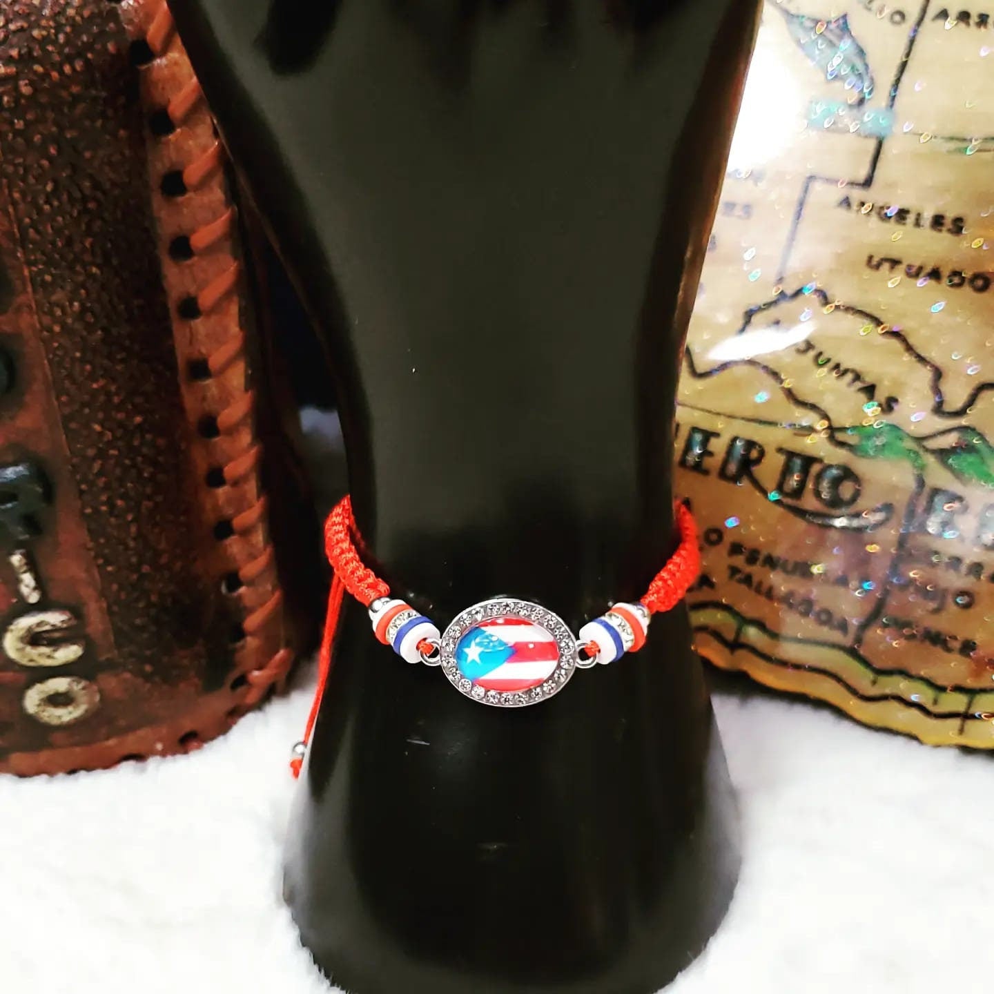 Puerto Rico Beaded Breacelet with White Stones