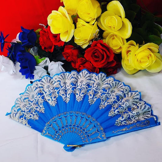 Hand Fans Rose Flower