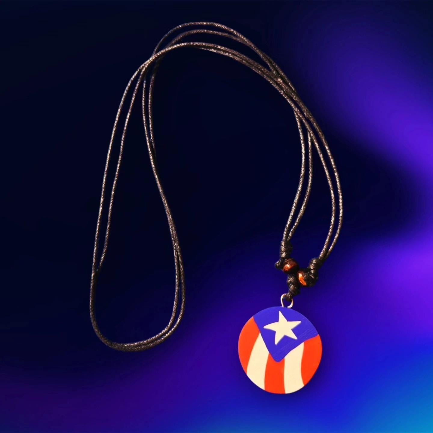 Puerto Rico Flag Necklace!
