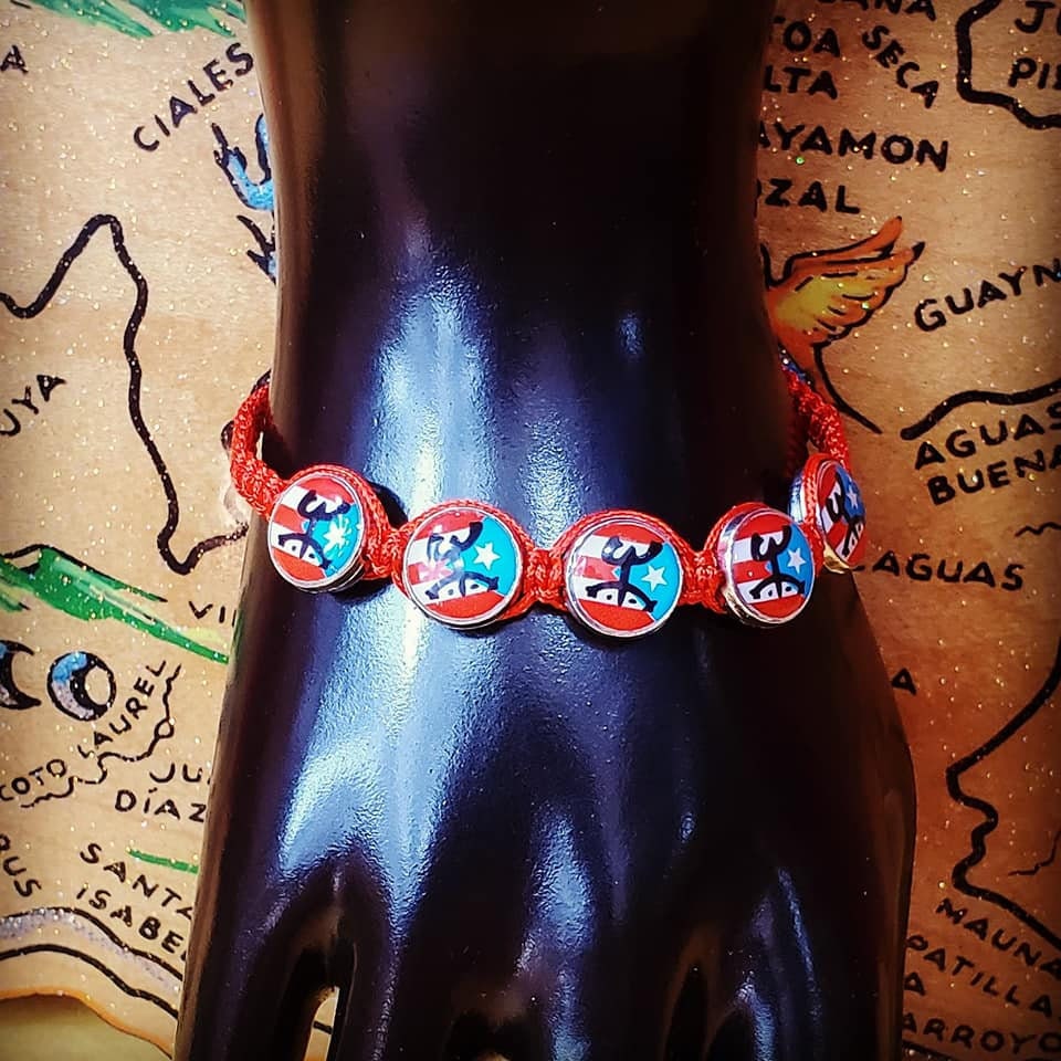 Adjustable Puerto Rican Flag and Boricua Coqui Taino Bracelets!